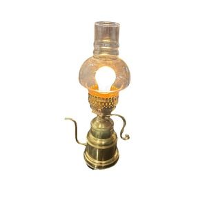 Vintage Alladin Style Brass Lamp-electric; Stunning